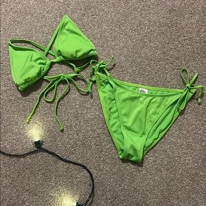 Vibrant Green Bikini Set